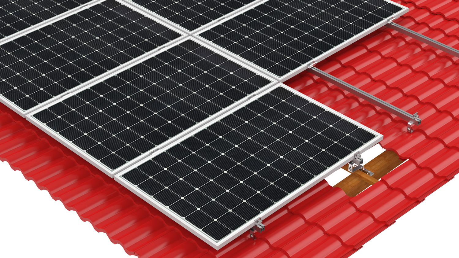 K-DS-01 (1) Tartószerkezet – 24 panel – cserép - Image 1