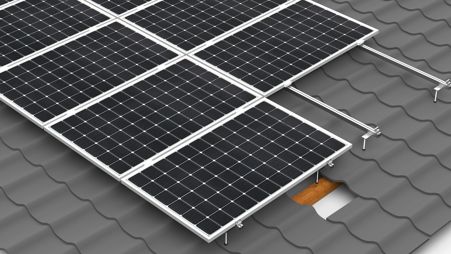 K-DS-02 Tartószerkezet – 24 panel – Cseréplemez - Image 1